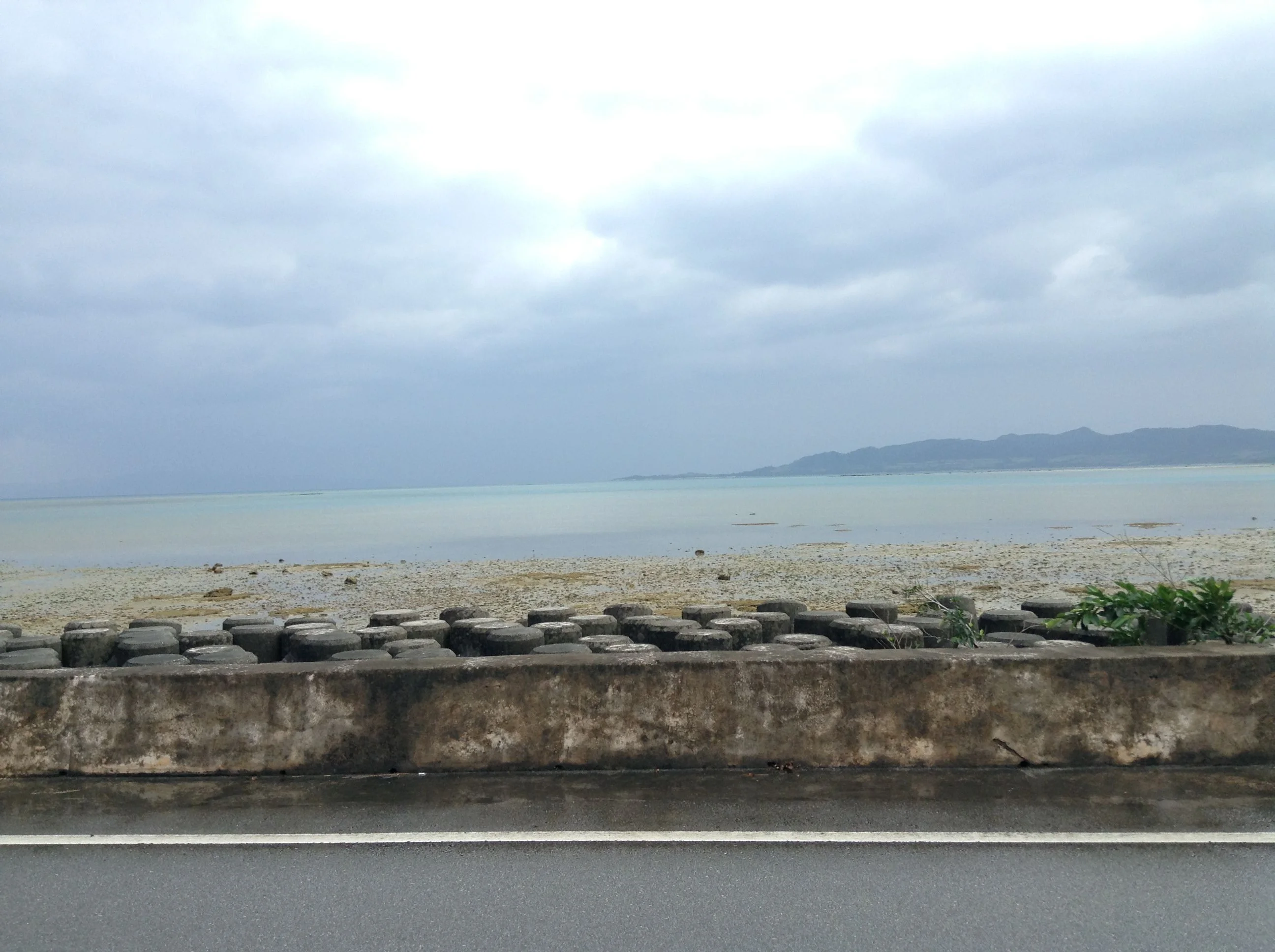 海岸沿いを走る