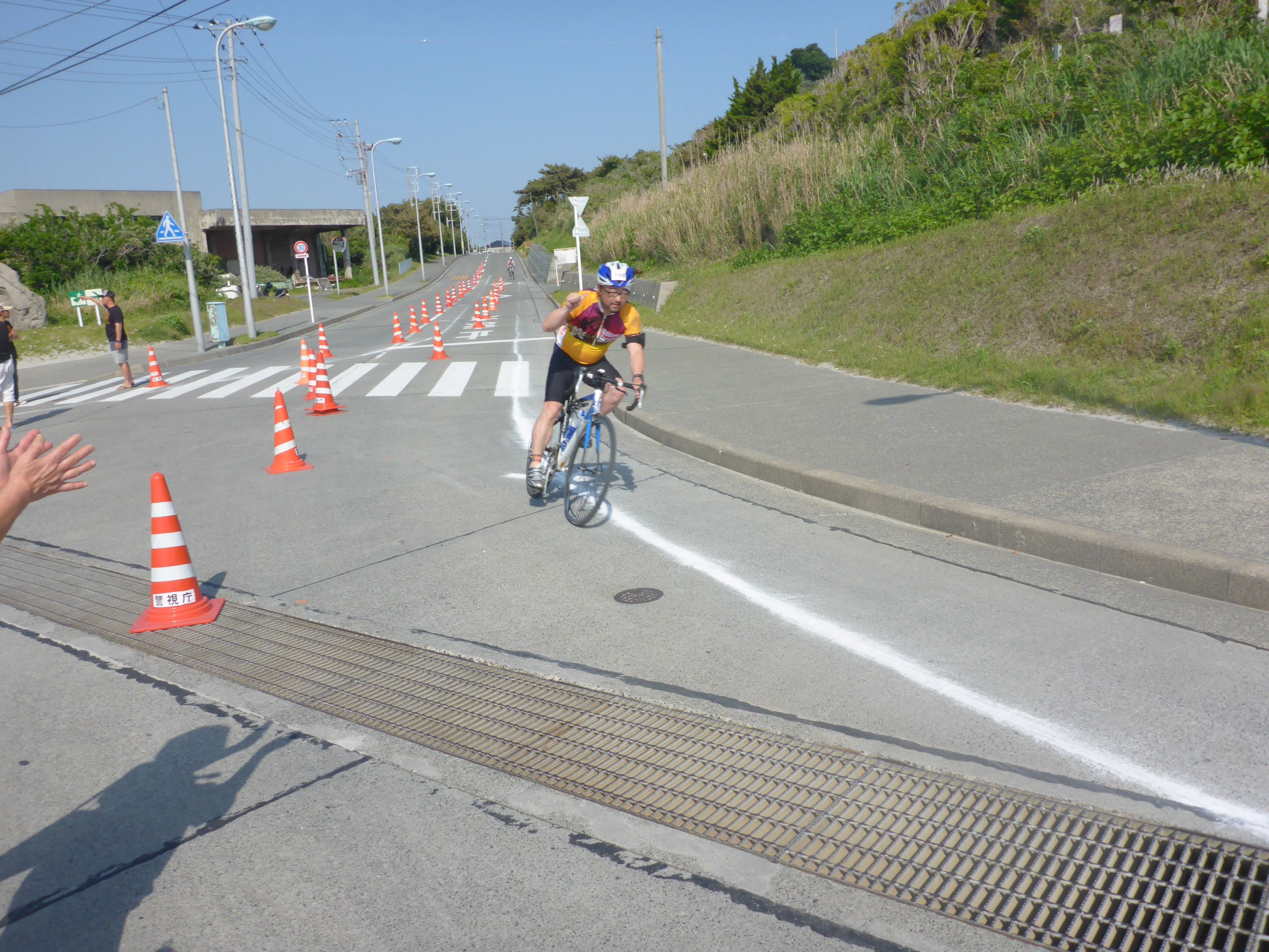新島トライアスロン、ゴールできました