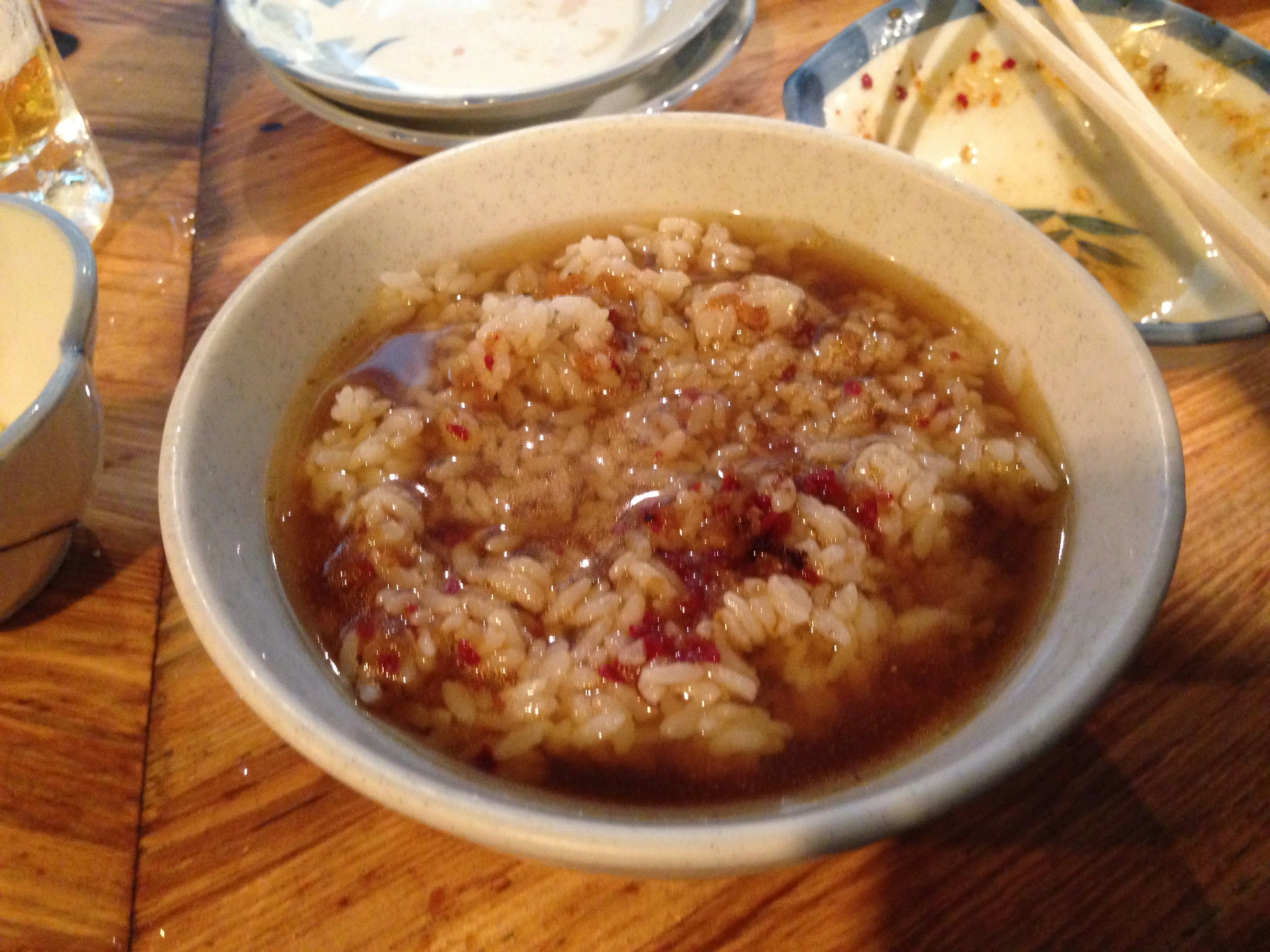 最後の締めはお茶漬け