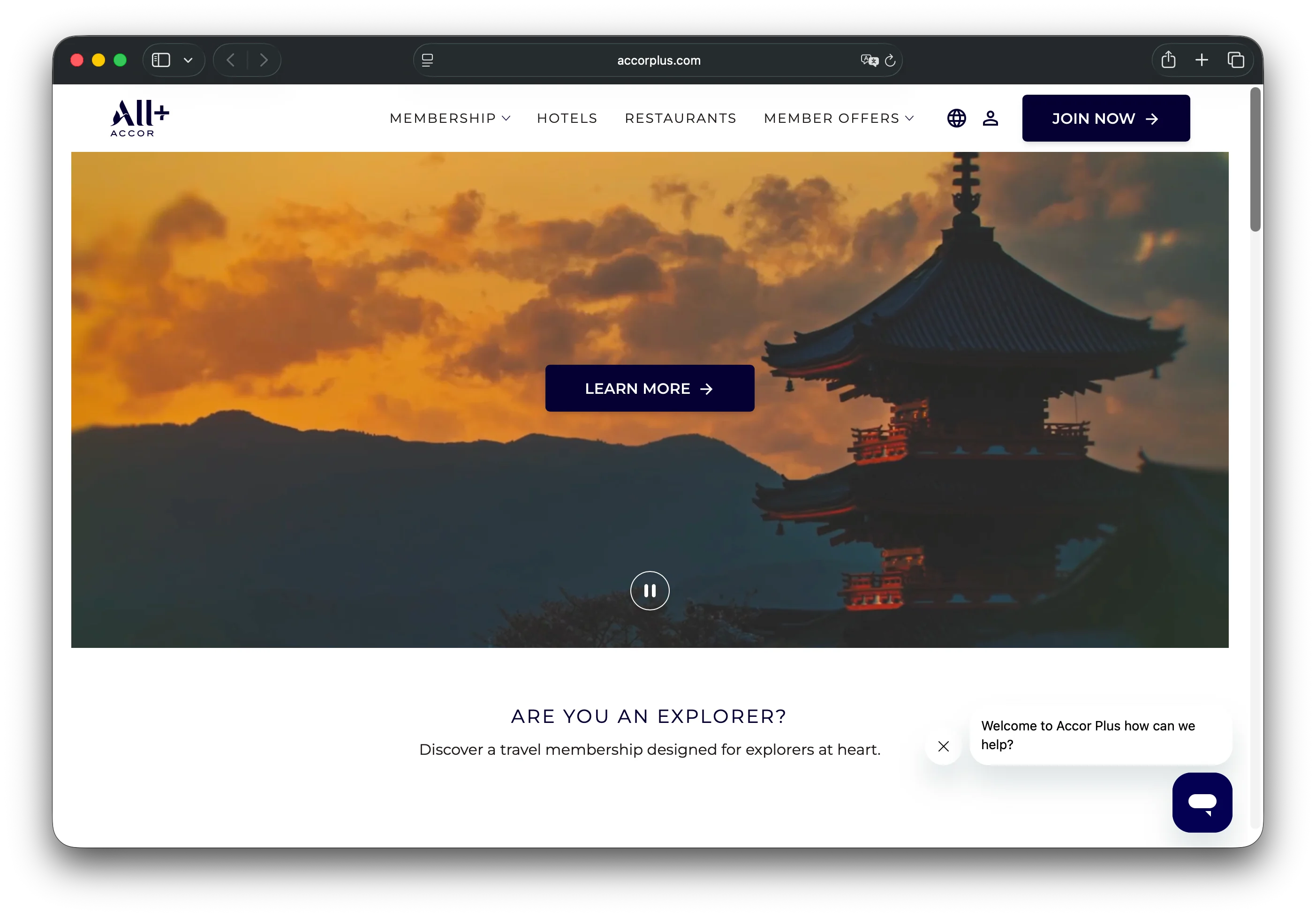 ALL Accor + Explorer へ入会